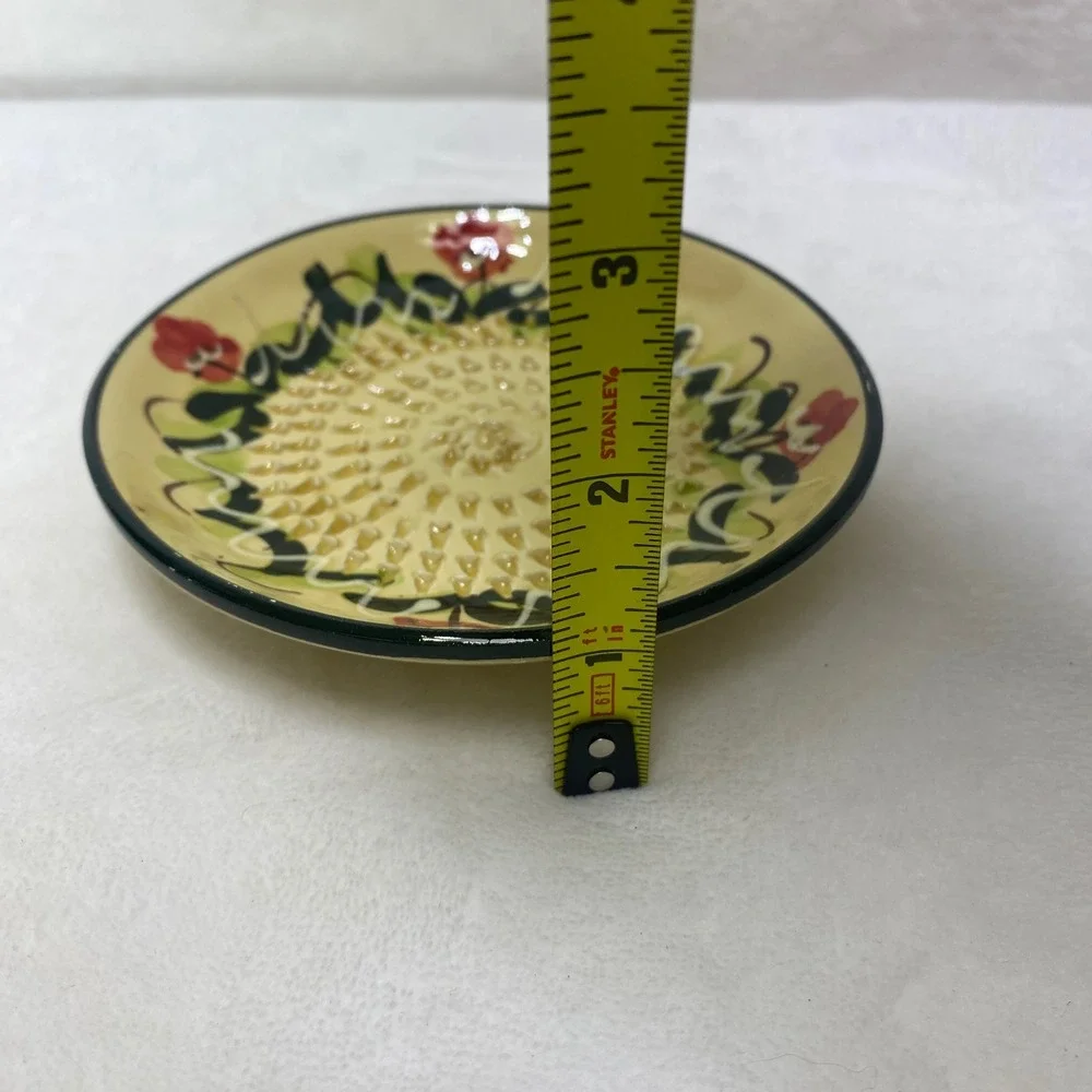 VTG Rupi Handmade Ceramic 1980 Garlic Grater‎ Plate Hand Painted Pottery Spain